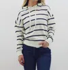 Thread & Supply Avalon Hoodie In Ivory/navy In Multi