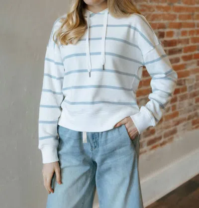 Thread & Supply Avalon Hoodie In White / Blue Stripe