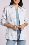 Thread & Supply Bae Stripe Embroidered Button-up Shirt