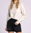 Thread & Supply Barrett Sweater In Heather Parchment In Multi