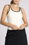 Thread & Supply Bec Rib Tank Top In White