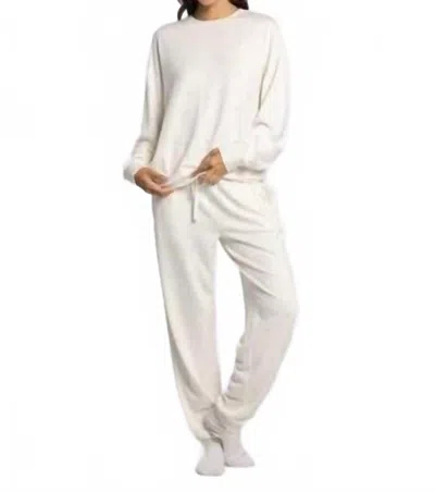 Thread & Supply Belle Long Sleeve Pajama Set In Ivory In White