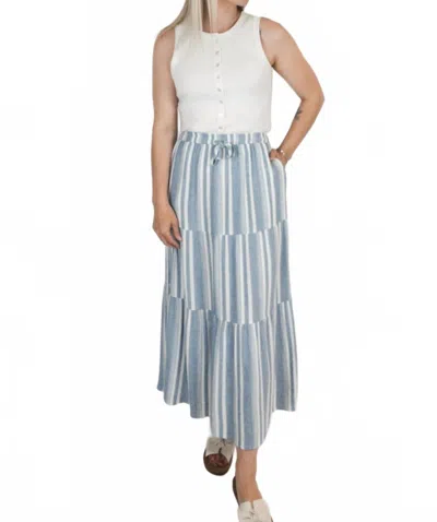 Thread & Supply Benny Skirt In Cream/blue
