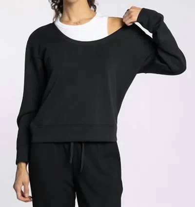 Thread & Supply Beryl Scoop Neck Top In Black