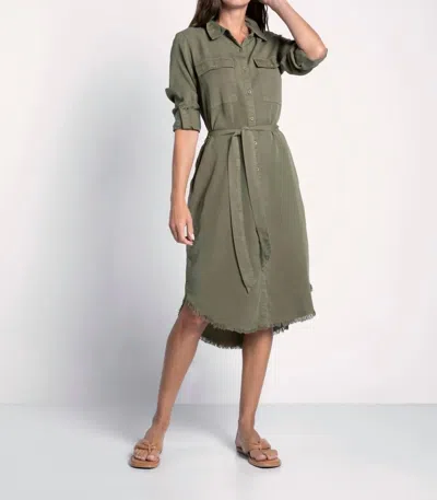 Thread & Supply Bobbie Dress In Olive Tree In Green