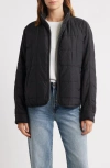 Thread & Supply Box Quilted Zip Jacket In Black