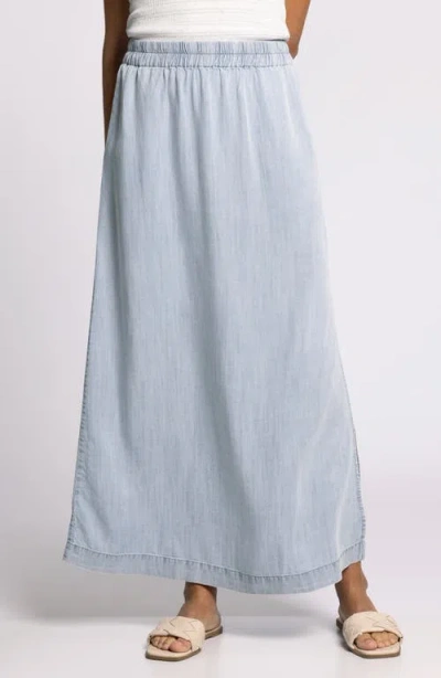 Thread & Supply Briar Chambray Maxi Skirt In Blue