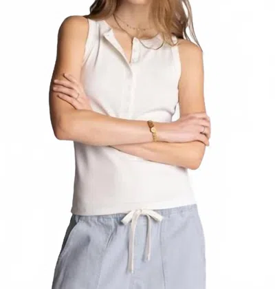 Thread & Supply Button Front Elowen Tank Top In Ivory In Multi