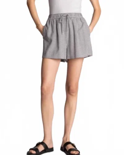 Thread & Supply Caelis Gingham Shorts In Charcoal In Gray