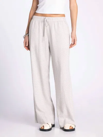 Thread & Supply Caelis Pants In Sand Gingham In Neutral