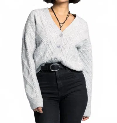 Thread & Supply Calista Cardigan In Heather Grey In Gray
