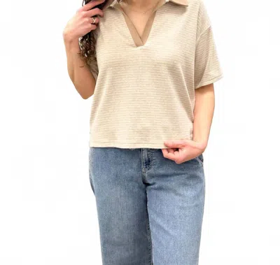Thread & Supply Calix Top In Tan & White In Neutral