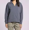 Thread & Supply Capri Sweatshirt In Charcoal In Blue