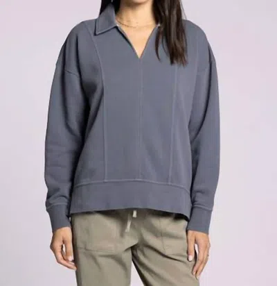 Thread & Supply Capri Sweatshirt In Charcoal In Blue