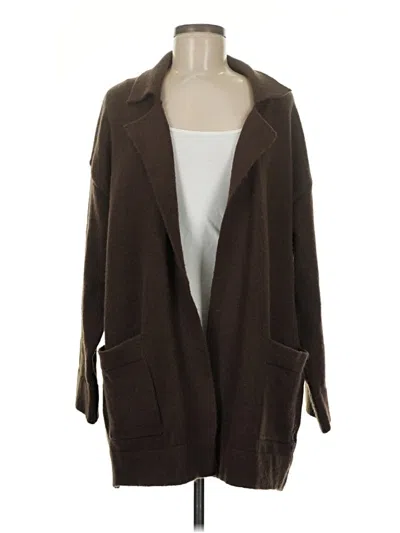Pre-owned Thread & Supply Cardigan Sweater In Brown