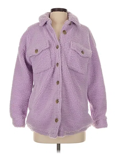 Pre-owned Thread & Supply Cardigan Sweater In Purple