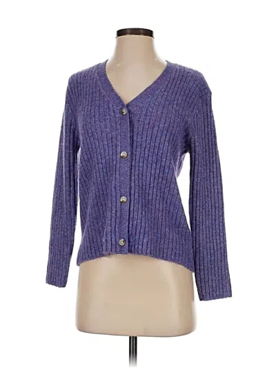 Pre-owned Thread & Supply Cardigan Sweater In Purple