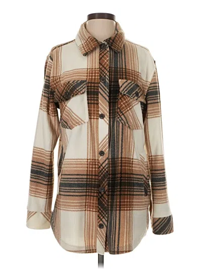 Pre-owned Thread & Supply Cardigan Sweater In Tan