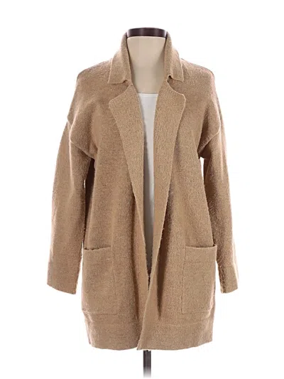 Pre-owned Thread & Supply Cardigan Sweater In Tan