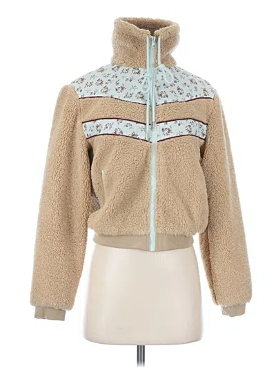 Pre-owned Thread & Supply Cardigan Sweater In Tan