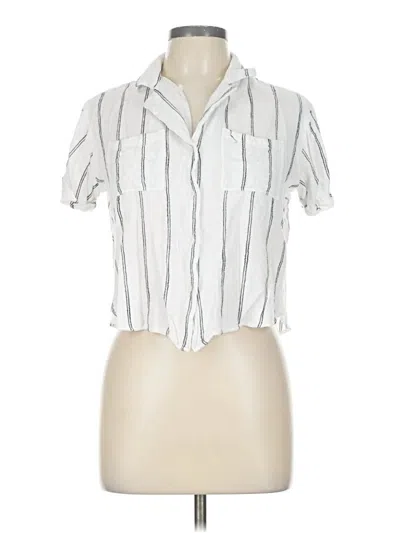 Pre-owned Thread & Supply Cardigan Sweater In White