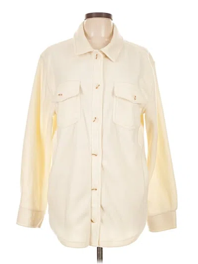 Pre-owned Thread & Supply Cardigan Sweater In White