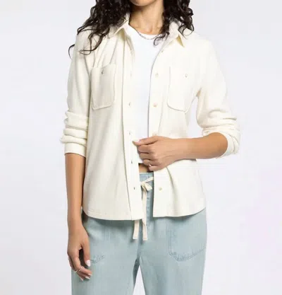 Thread & Supply Carrie Button-down Shirt In Ivory In Black