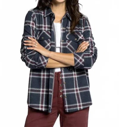 Thread & Supply Cassian Shirt In Black Red Plaid