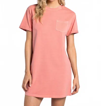 Thread & Supply Catherine T-shirt Dress In Washed Coral In Multi