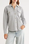 Thread & Supply Chevron Knit Shacket In Gray