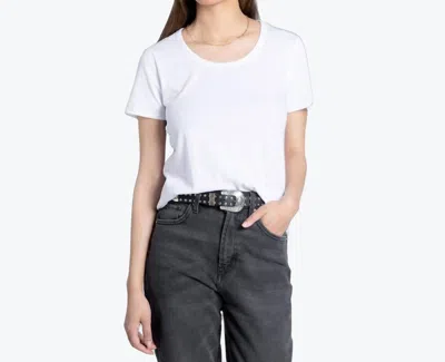 Thread & Supply Classic Scoop Neck Tee In White
