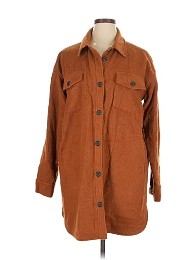 Pre-owned Thread & Supply Coat In Brown