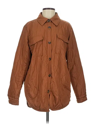 Pre-owned Thread & Supply Coat In Brown