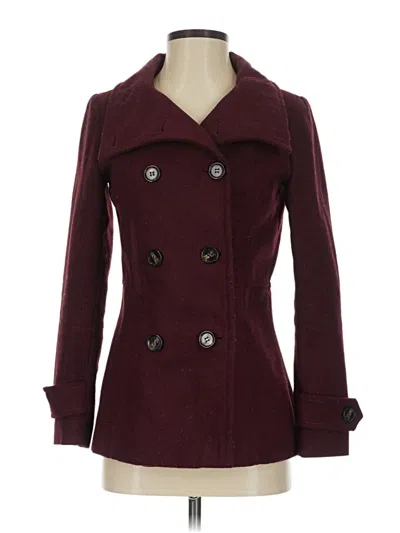 Pre-owned Thread & Supply Coat In Burgundy