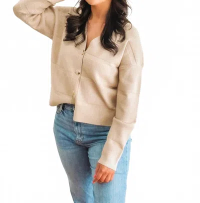 Thread & Supply Colette Cardigan In Heather Wheat In Neutral