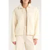 Thread & Supply Corduroy & Faux Shearling Jacket In White