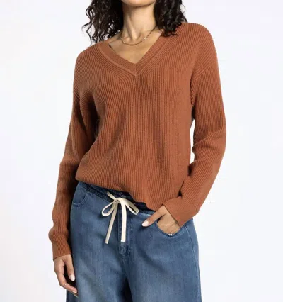Thread & Supply Cornelia Sweater In Rustic Brown