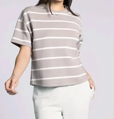 Thread & Supply Corrie Tee In Mushroom Stripe In Multi