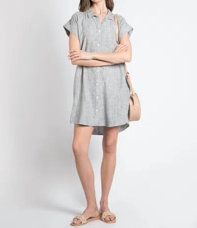 Thread & Supply Crescent Dress In Noir White In Grey