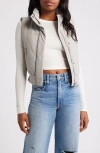 Thread & Supply Crop Puffer Vest In Rover