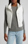 Thread & Supply Crop Puffer Vest In White