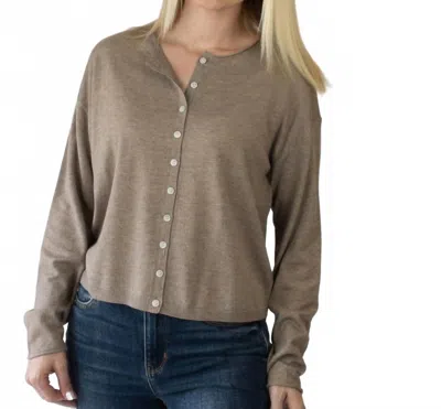 Thread & Supply Della Cashmere Cardigan In Taupe In Brown