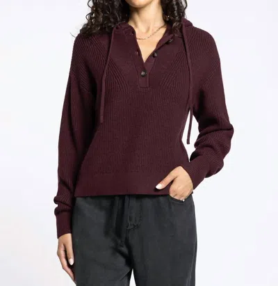 Thread & Supply Dolly Sweater Hoodie In Zinfandel In Burgundy