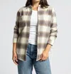 Thread & Supply Drexel Shirt In Cream Espresso Plaid In Multi