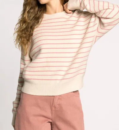 Thread & Supply Ely Sweater In Cream/watermelon In Neutral