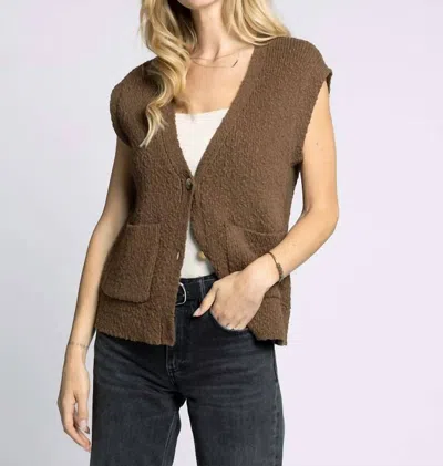 Thread & Supply Emma Cardigan In Coffee Bean In Brown