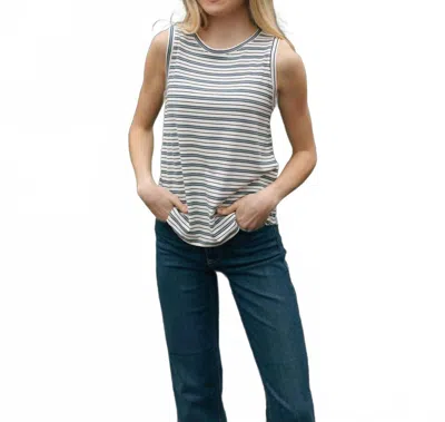 Thread & Supply Euclid Tank Top In White Sky Blue In Multi