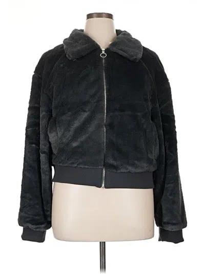 Pre-owned Thread & Supply Faux Fur Jacket In Black