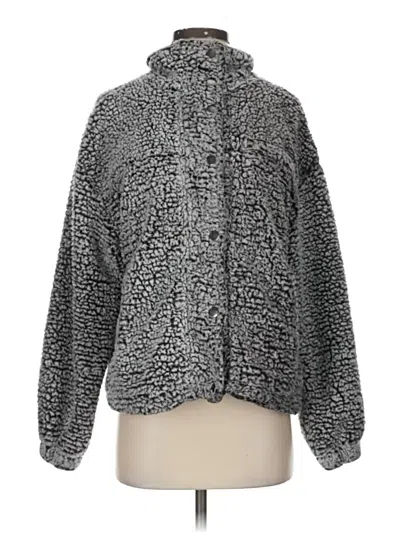 Pre-owned Thread & Supply Faux Fur Jacket In Gray