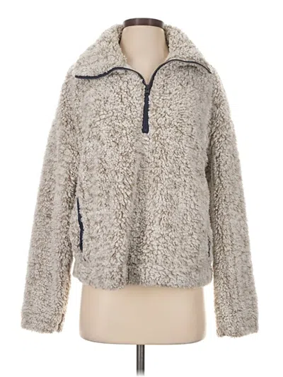 Pre-owned Thread & Supply Faux Fur Jacket In Gray